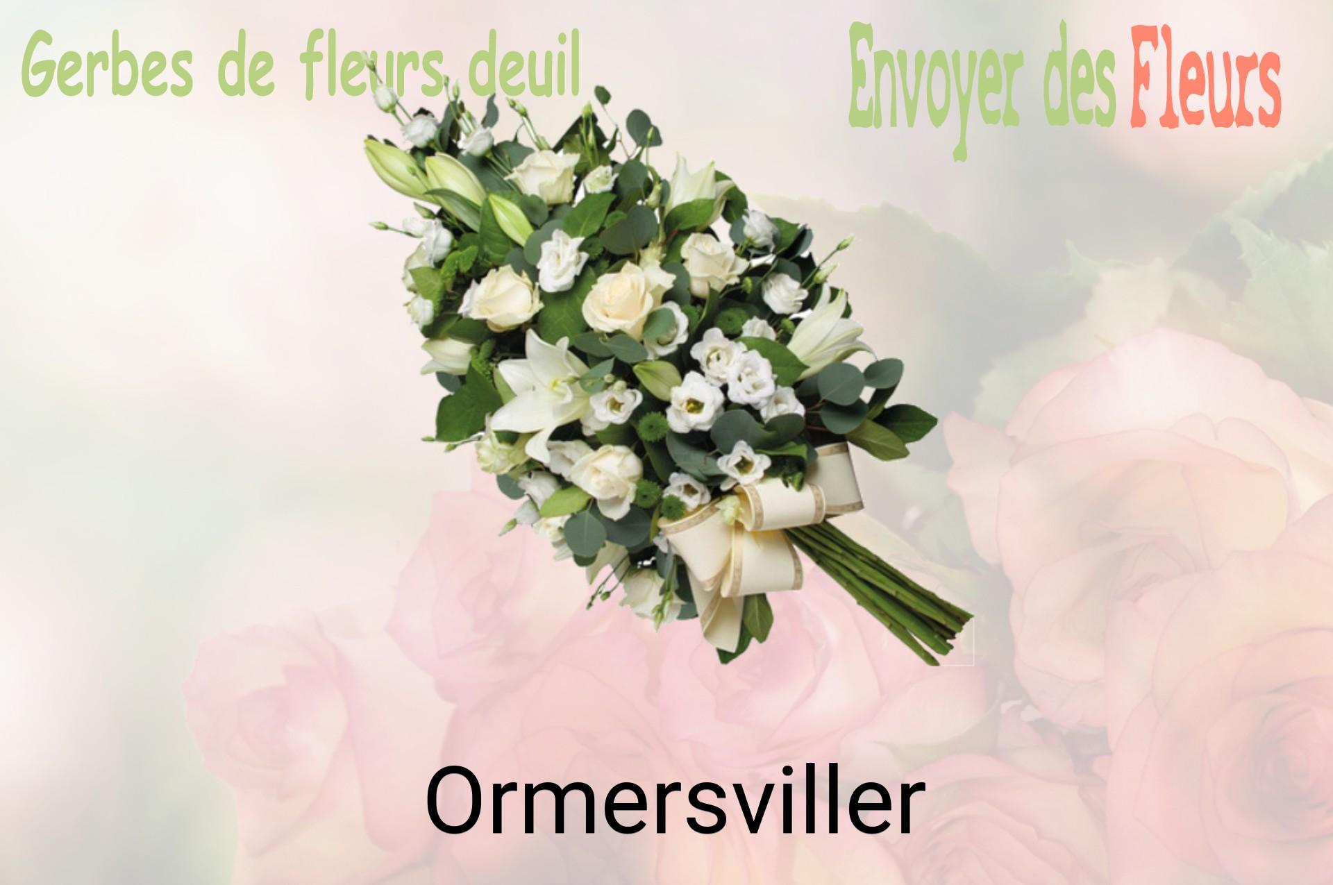 Gerbe de fleurs de deuil livrée à Ormersviller